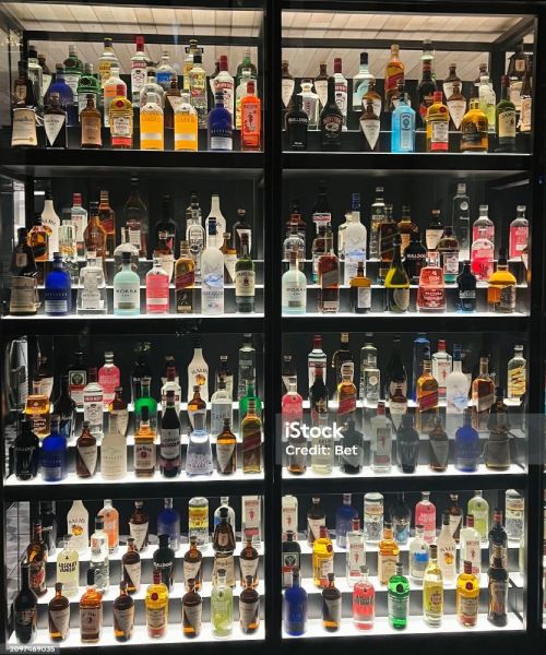 bottles in a bar