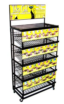 4 Sheves Wire Black Rack Freestanding Unit