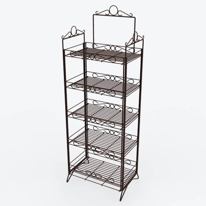 Rectangular Wire Display Rack Collapsible Wire Display Rack - Top-Shelf Fixtures LLC