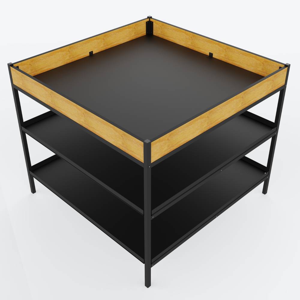 3 TIER_Merch_Table Merchanidising Tables, Bins & Islands