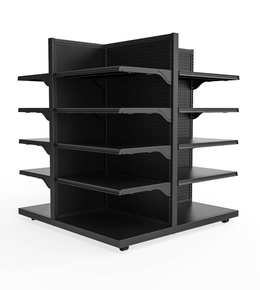 4WAY-GONDOLA BLK_WEBVIEW_V2 4-WAY MERCHANDISER